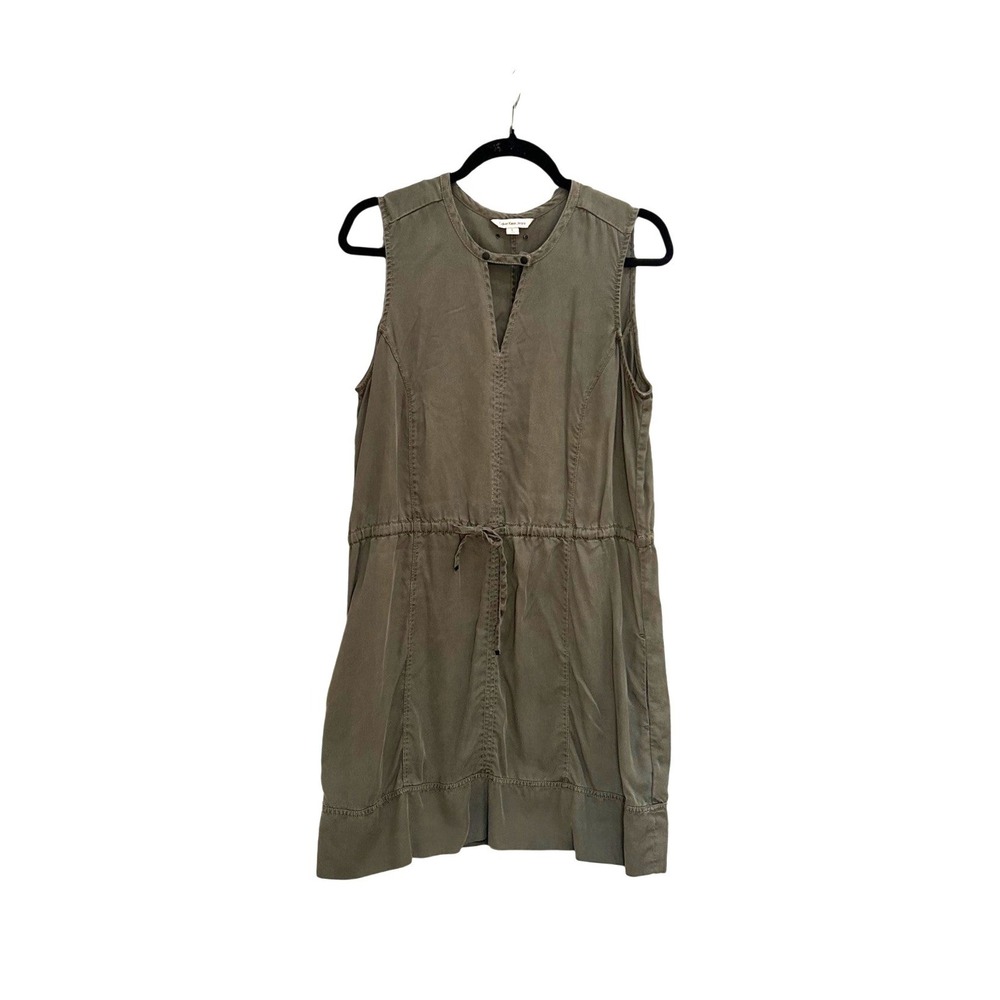 Calvin Klein Jeans Olive Green Lyocell Utility Sleeveless Mini Dress Large